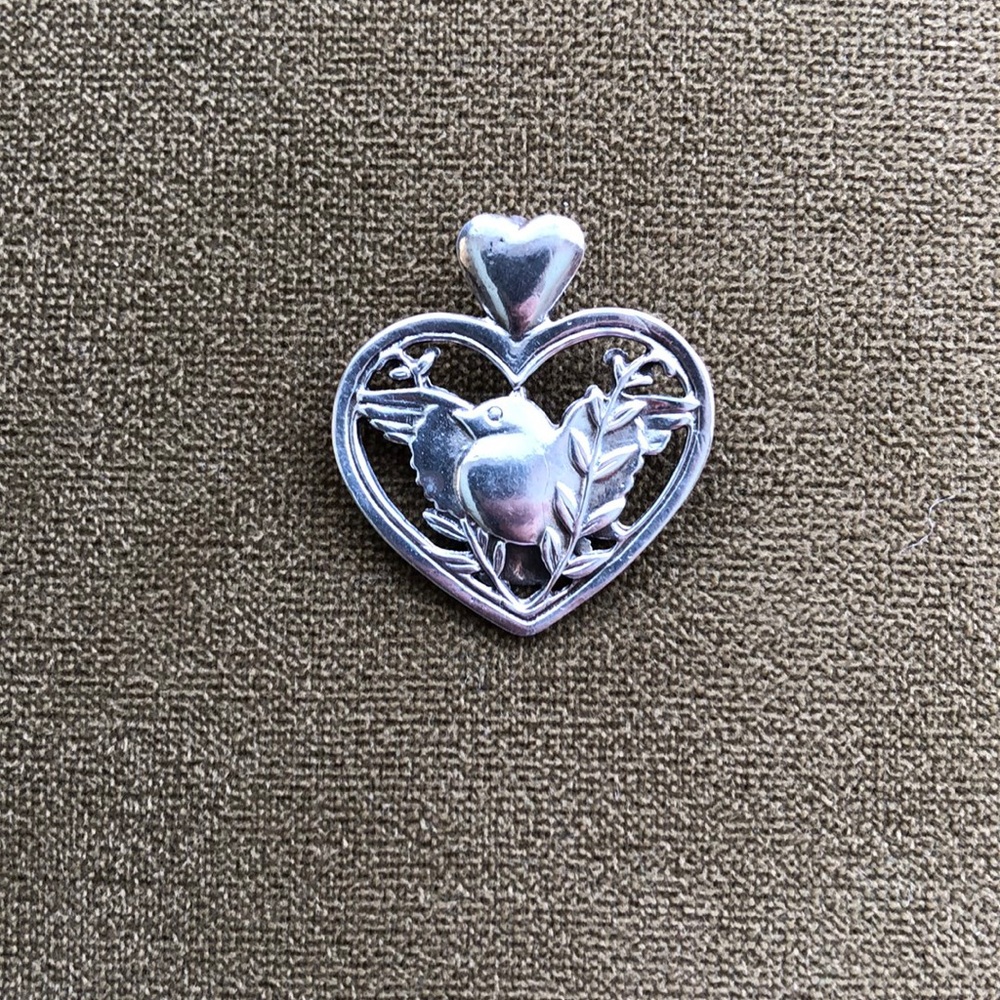 Sterling silver heart charm